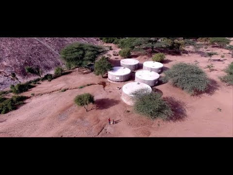 Harvesting rainwater wit rock catchments in Kenya.