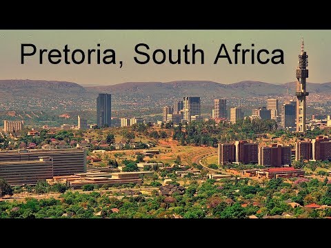 Pretoria, South Africa, aerial view and points of interest